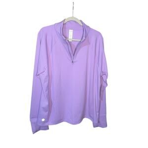 Isabella Quarter Zip Pullover Size 2X in Viola Purple